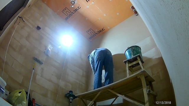 ЖК IL PATIO.Часть 16.Шпаклёвка стен с сеткойвторой слой.