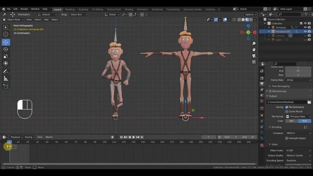 Blender 2.93 Перенос анимации с одного персонажа на другой смотреть онлайн