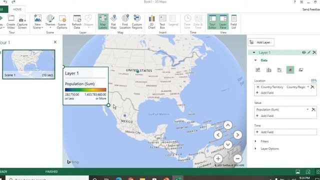 Excel Trick & Tips - 3D MAP смотреть онлайн