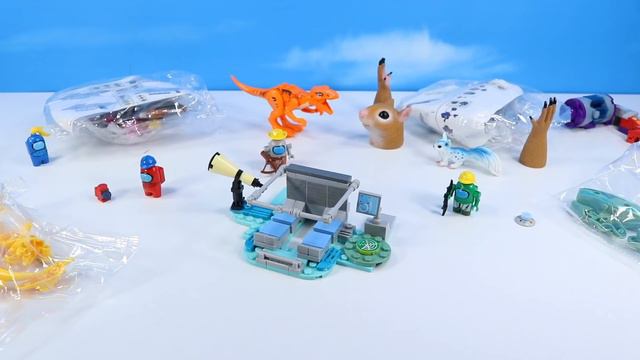 Among Us Brick Build Polus Map with Crewmates vs Dinosaurs? смотреть онлайн