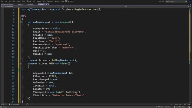 Transactions in EFCore 6 (Entity Framework DotNet 6), CSharp Examples смотреть онлайн