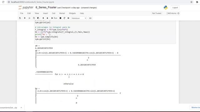 Expansión en Series de Fourier de funciones periódicas usando Python en jupyter notebook смотреть онлайн