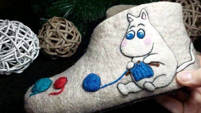 Валяные чуни для дома. смотреть онлайн