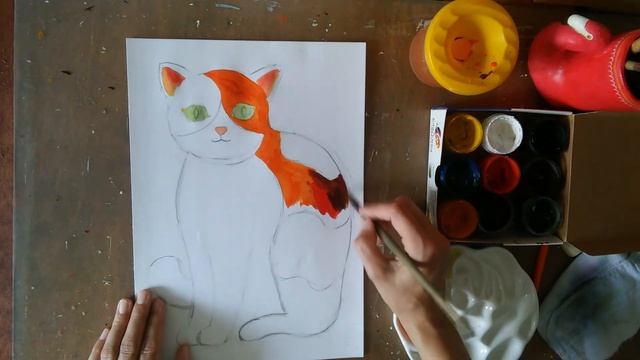 Рисуем кошку с детьми 5-6 лет смотреть онлайн