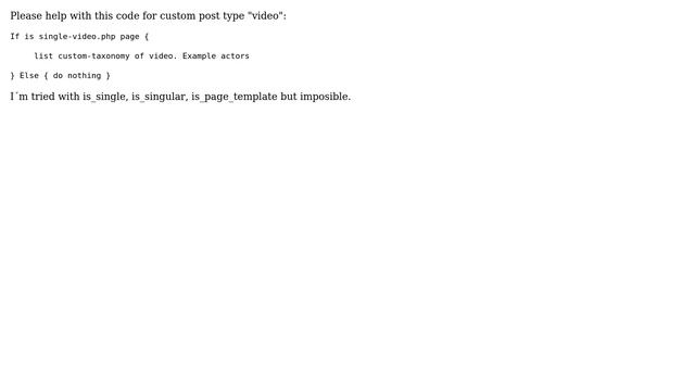 Wordpress: Conditional for single-{post-type}.php смотреть онлайн