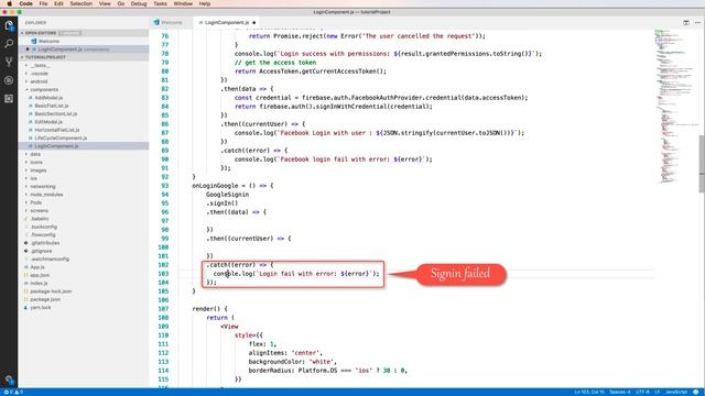 Lession 32 React Native Firebase #4 Sign in Google with Firebase SDK смотреть онлайн