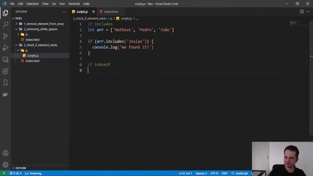 How to check if an element exists in array with JavaScript смотреть онлайн