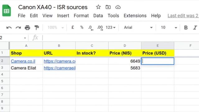 Converting Currencies In Google Sheets With Google Finance API Calls