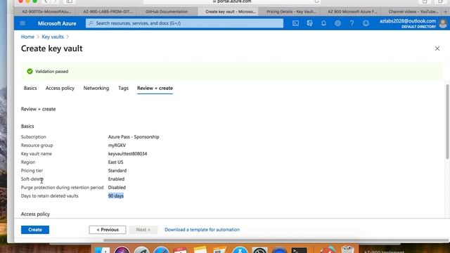 AZ 900 Github 12: Implement Azure Key Vault - Azure Fundamentals - Dec 2020 Mac Edition Hands on La смотреть онлайн