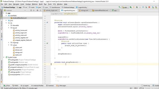 Facebook sign in (2/2) # 9 Android Firebase Chat App in Hindi/Urdu смотреть онлайн