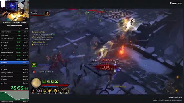 Diablo III: Eternal Collection - Any% Console NG+ Monk Speedrun in 49:55 смотреть онлайн
