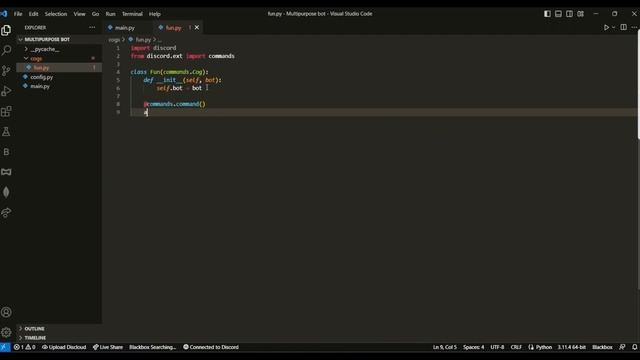 Multipurpose Bot using discord.py v2.3.0 | Part 2 | Advance Cog setup смотреть онлайн
