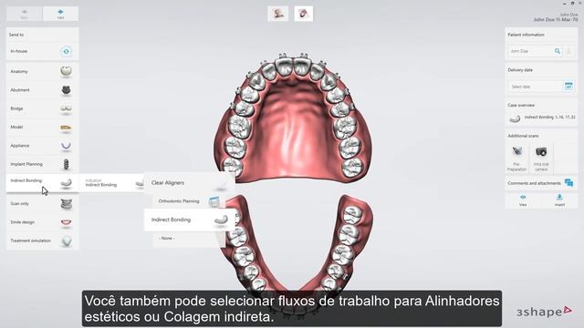 3Shape Ortho System 2019 - How To Access The Orthodontic Order Types BR PT