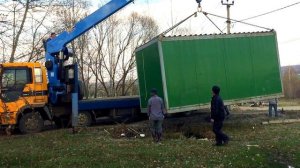 Установка строительного вагончика