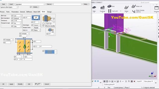 Tekla Structures Tutorial 29 How to Create U S Base Plate Connection 71 смотреть онлайн