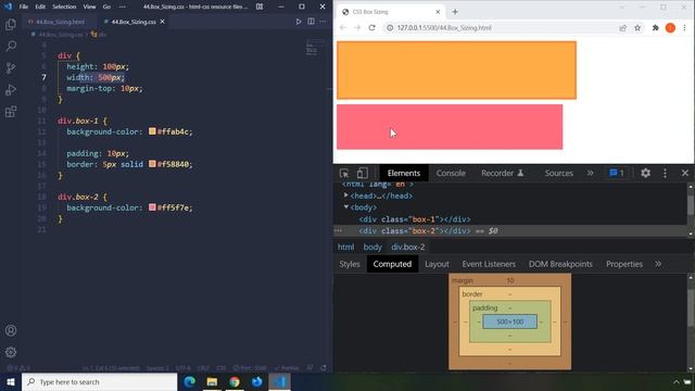 HTML-CSS Tutorial Lesson 44: CSS Box Sizing смотреть онлайн