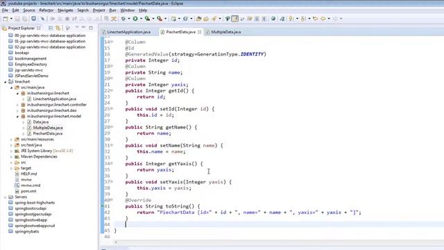 Highcharts - Pie chart with Spring boot and Hibernate [Part - 5] смотреть онлайн
