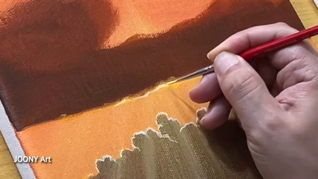 Sunset Seascape Painting / Acrylic Painting / STEP by STEP смотреть онлайн