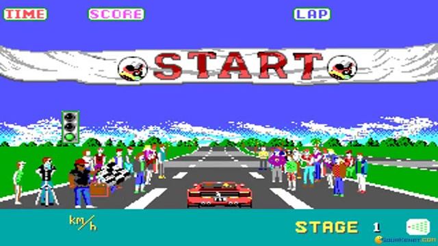 Outrun gameplay (PC Game, 1987) смотреть онлайн