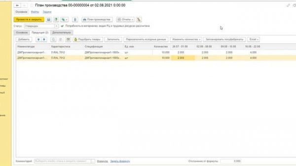 Подсистема "Планирования" в 1С ERP часть 2