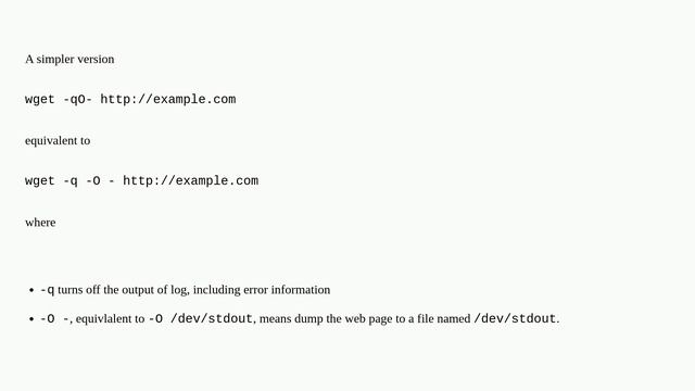 How do you redirect wget response to standard out? смотреть онлайн