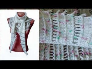 Легендарный боснийский бактус - хорош из любой пряжи! Как связать? #косынкакрючком #бактус_крючком