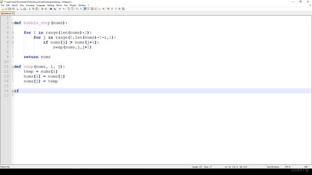 Bubble sort in python смотреть онлайн