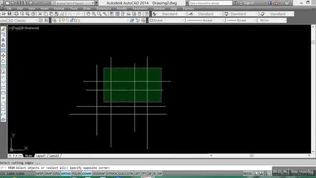 Erase Object with trim command in AutoCAD | Trim command Hidden tricks | Autocad tutorial смотреть онлайн