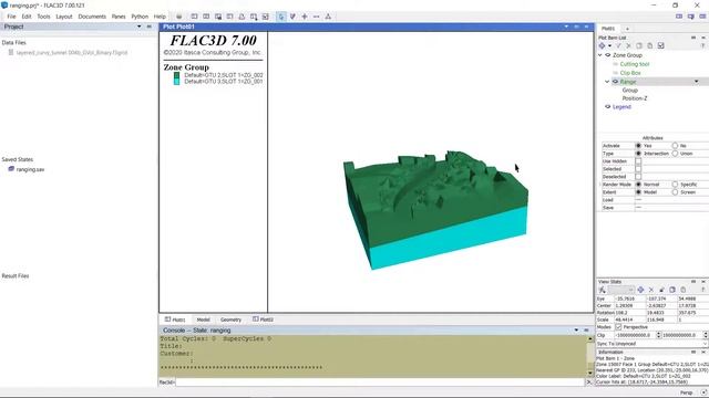 FLAC3D 7.0 Plot Range Tutorial смотреть онлайн