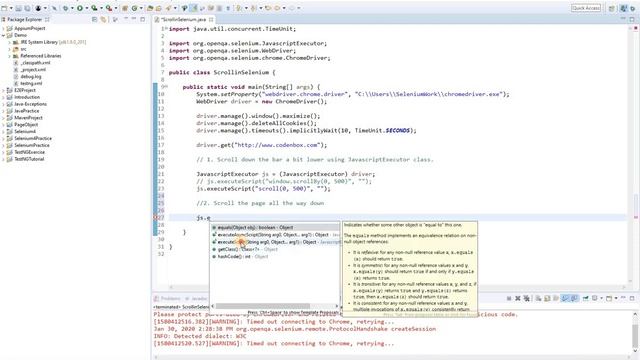 Selenium_Part 18: How to automate Scroll bar in Selenium? Use of JavascriptExecutor class? смотреть онлайн