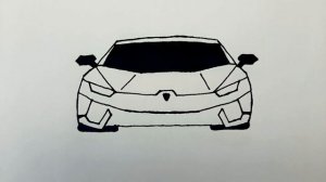 Как нарисовать ЛАМБУ ВЛАДА А4 / How to draw a LAMBO VLADA A4 (Lamborghini huracan performante)