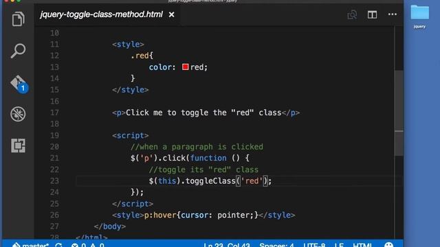 How to use the jQuery toggleClass Method смотреть онлайн