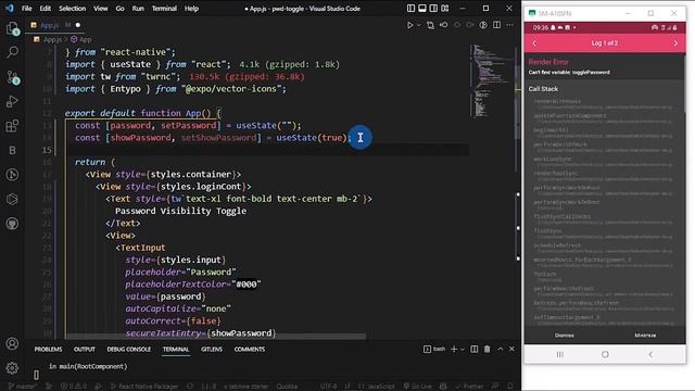 How to add Password visibility toggle in React Native Expo ? смотреть онлайн