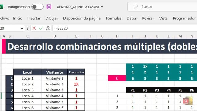 Generar quinielas simples con EXCEL (cualquier versión) смотреть онлайн
