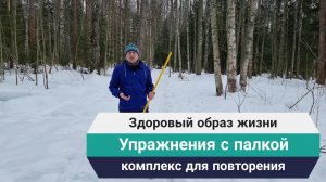 Упражнения с палкой. Комплекс на 10 минут без объяснения техники выполнения упражнений