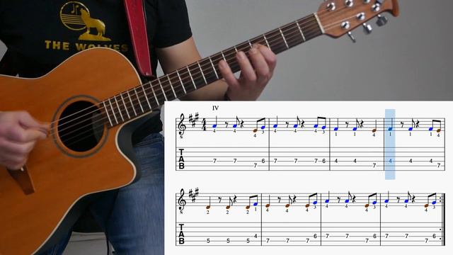 Stand by me - Ben E King - Bass Riff on Guitar, lev.2 смотреть онлайн
