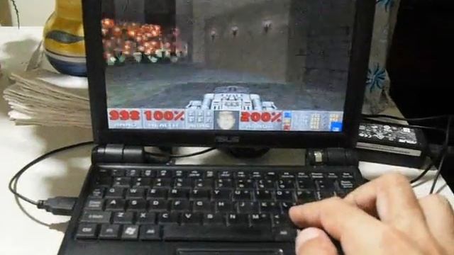 Doom on asus eeepc 900 laptop(cdoom -iwad tnt -warp 27 -sectormassacre) смотреть онлайн