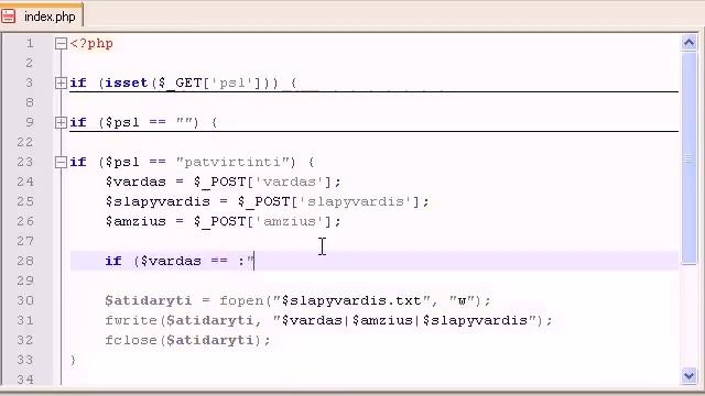 PHP pamokos 17 Formos ir tekstiniai failai 2 dalis смотреть онлайн
