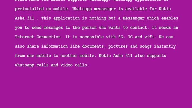 Does Nokia Asha 311 support whatsapp смотреть онлайн