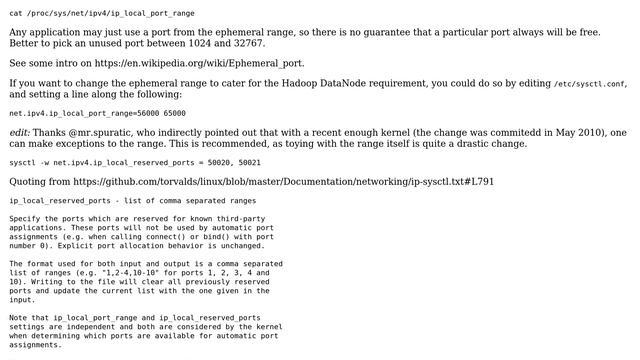 bind failure, address in use: Unable to use a TCP port for both source and destination? смотреть онлайн