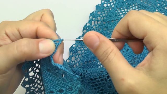 КАЙМА крючком вязание блузки ОБВЯЗКА кружевной каймой низа изделия crochet hem for blouse смотреть онлайн