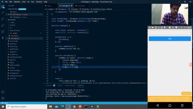 Firebase With React Native Application (Configuration, CRUD functions) Hindi\Urdu смотреть онлайн