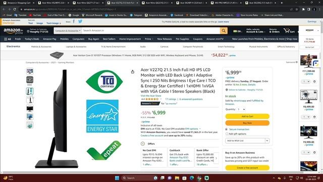 Best Gaming Monitor Under 5000-10000 Rupees IPS AND VA Panel [Hindi] смотреть онлайн