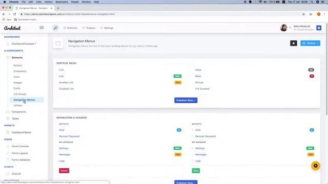 ArchitectUI FREE Bootstrap 4 HTML Admin Dashboard смотреть онлайн