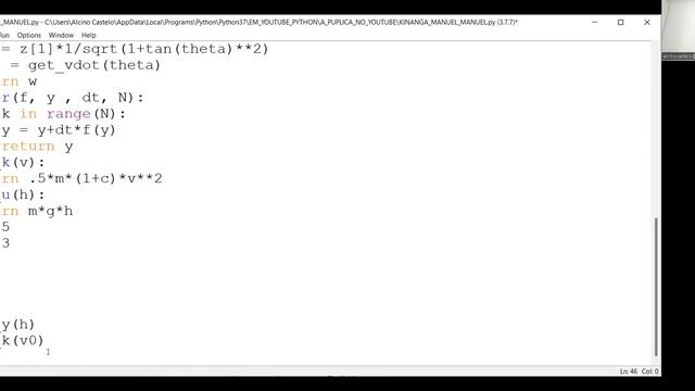 roulement d'une balle en Python смотреть онлайн