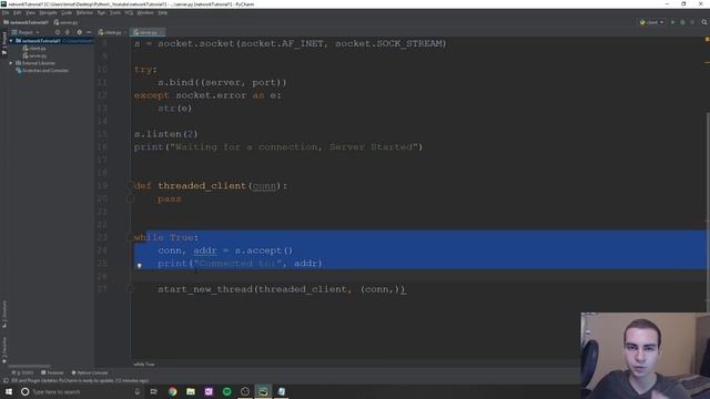 Python Online Game Tutorial #2 - Creating a Server смотреть онлайн