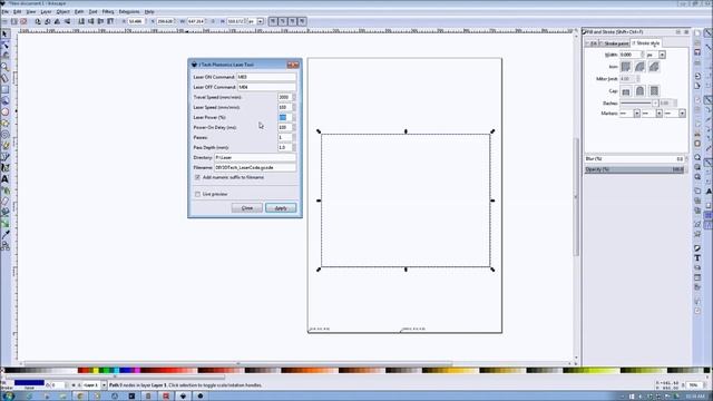 Using Inkscape PlugIn for Laser Generating Cutting GCode! смотреть онлайн