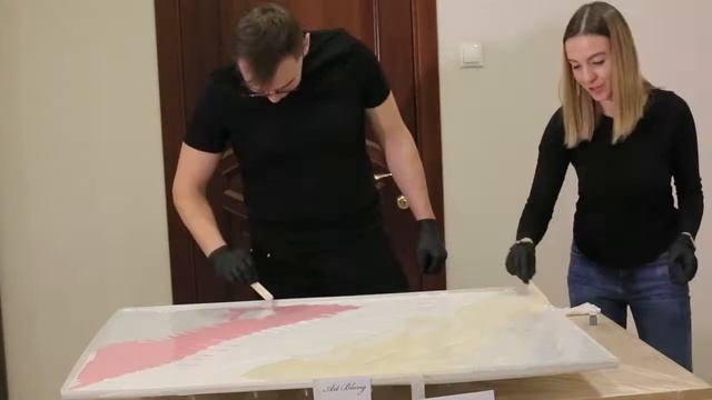 Resin Art процесс создания большой картины дома. смотреть онлайн