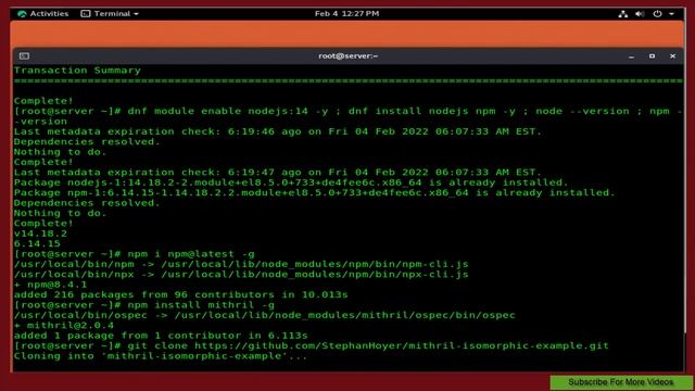 How To Deploy MithrilJS mithril.js On Rocky Linux 8.5 смотреть онлайн