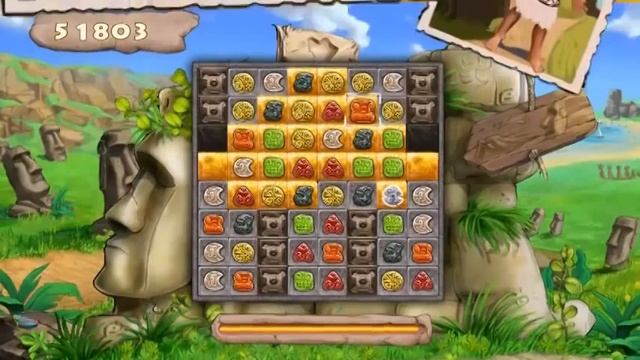 Бесплатные игры онлайн Jewel Keepers Easter Island PSP смотреть онлайн